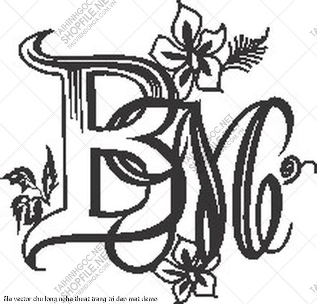 file vector chu long nghe thuat trang tri dep mat 